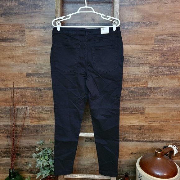 Joie Park Cargo Pants Contemporary Fit High Rise Size 12 Black NWT - Picture 2 of 11
